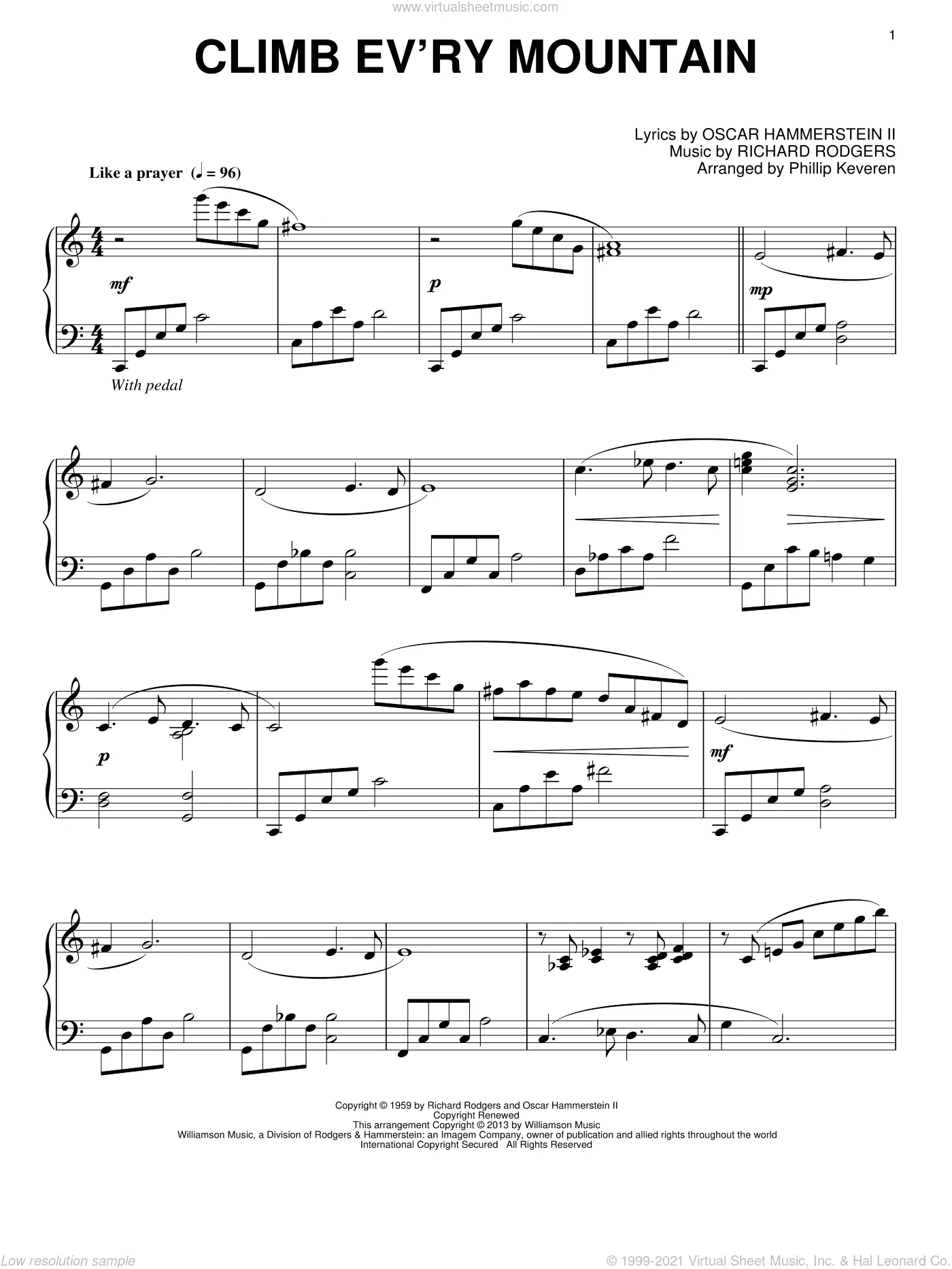 Climb Ev'ry Mountain (from The Sound Of Music) (arr. Phillip Keveren)
