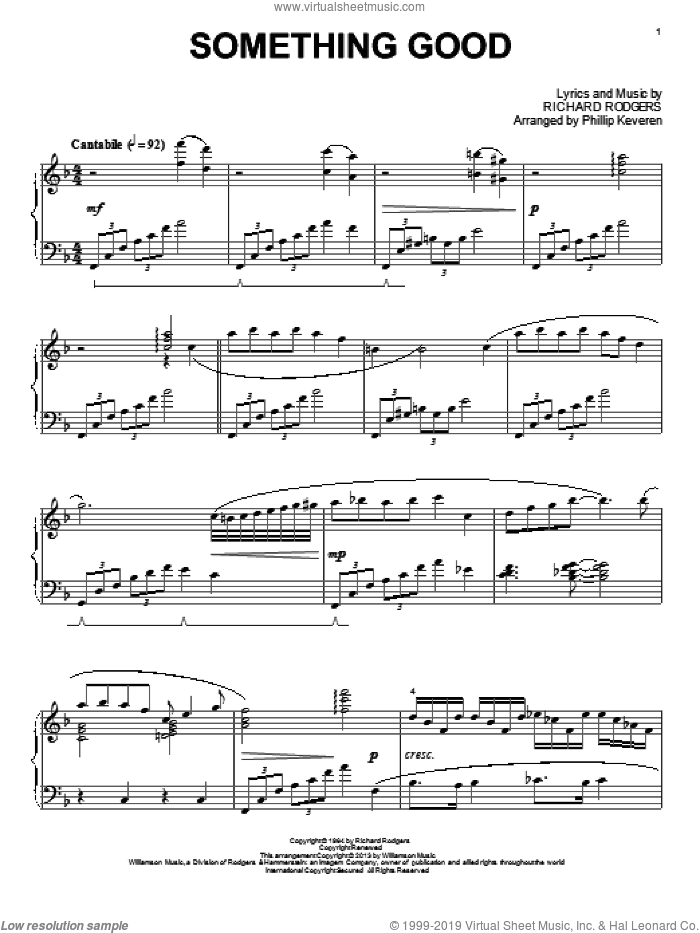Something Good (from The Sound Of Music) (arr. Phillip Keveren)