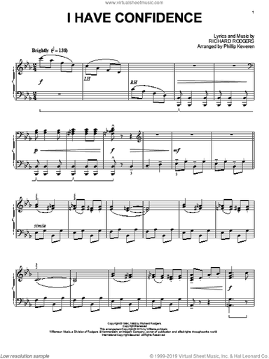 I Have Confidence (from The Sound Of Music) (arr. Phillip Keveren)