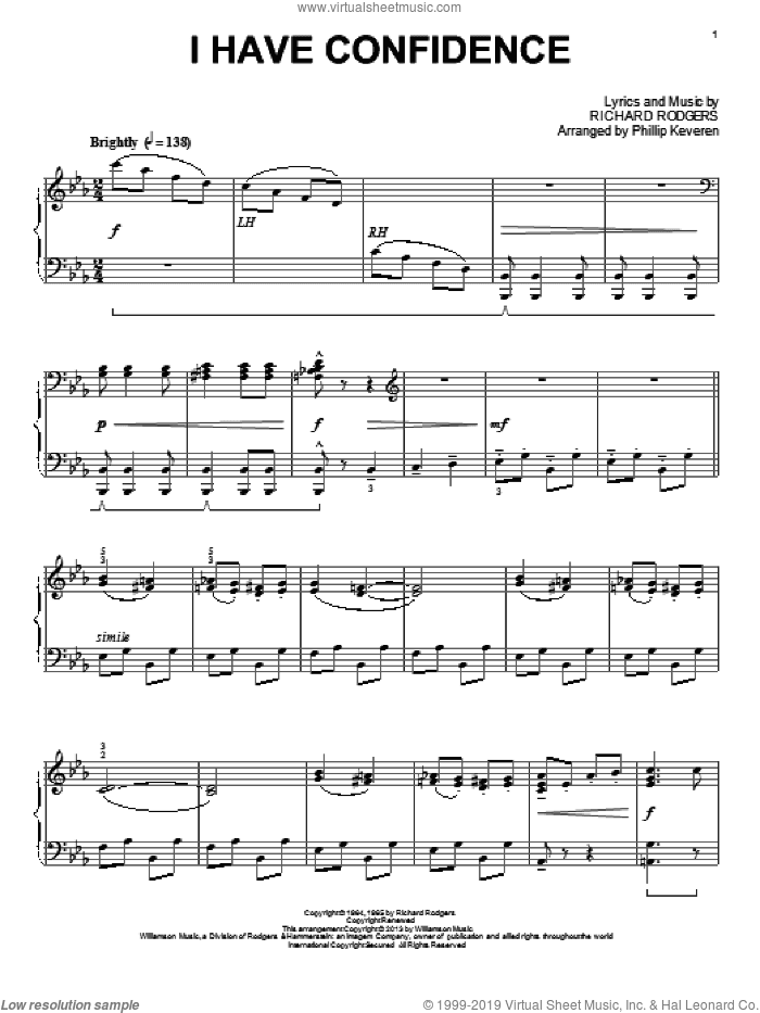 I Have Confidence (from The Sound Of Music) (arr. Phillip Keveren)