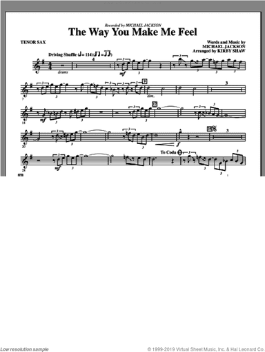 The Way You Make Me Feel (complete set of parts)