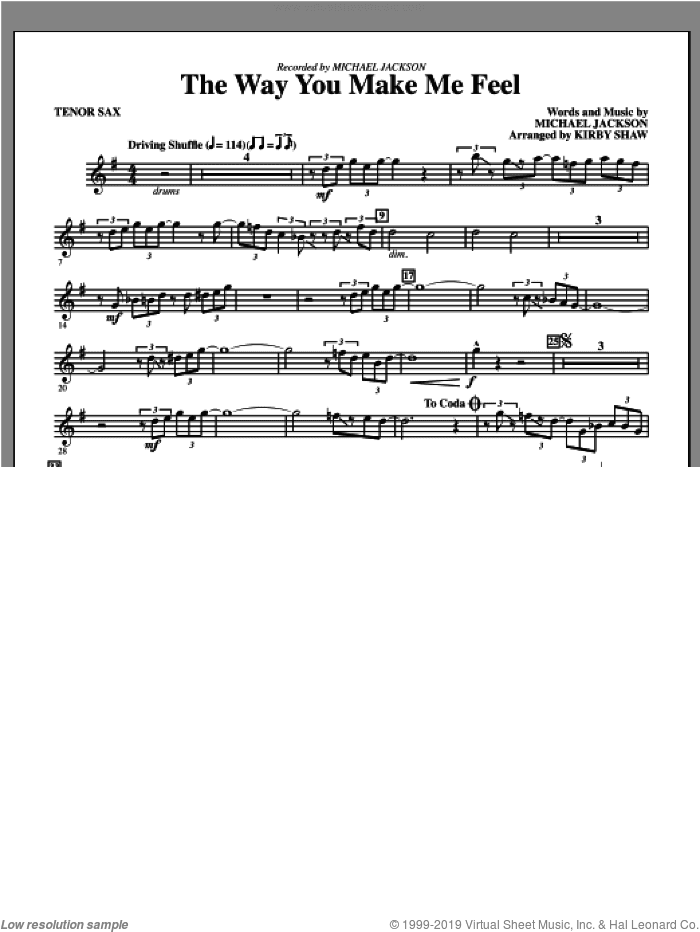 The Way You Make Me Feel (complete set of parts)