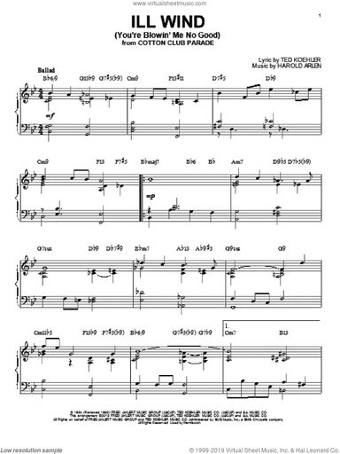 Ill Wind (You're Blowin' Me No Good) [Jazz version] (arr. Brent Edstrom)