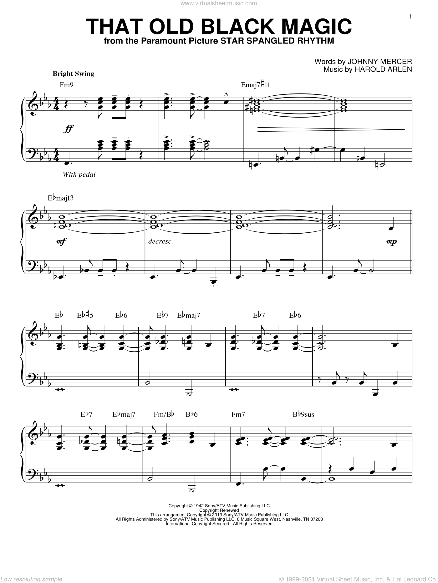 That Old Black Magic [Jazz version] (arr. Brent Edstrom)