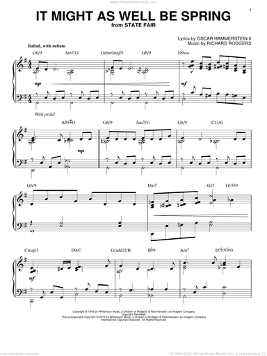 It Might As Well Be Spring [Jazz version] (arr. Brent Edstrom)