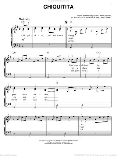 Chiquitita, (easy)