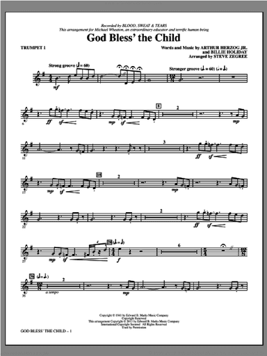 God Bless' The Child (arr. Steve Zegree)