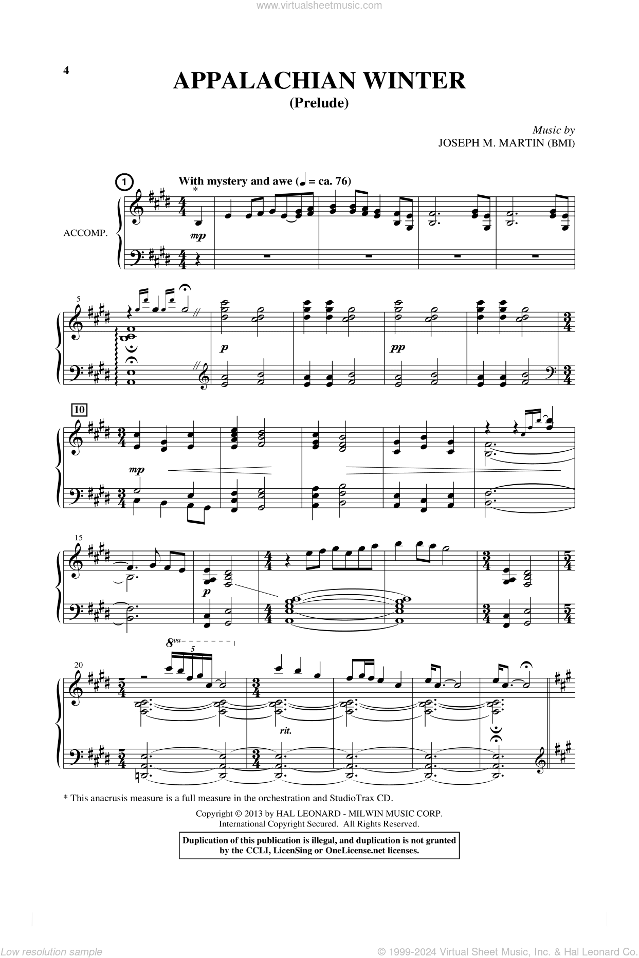 Appalachian Winter (A Cantata For Christmas)