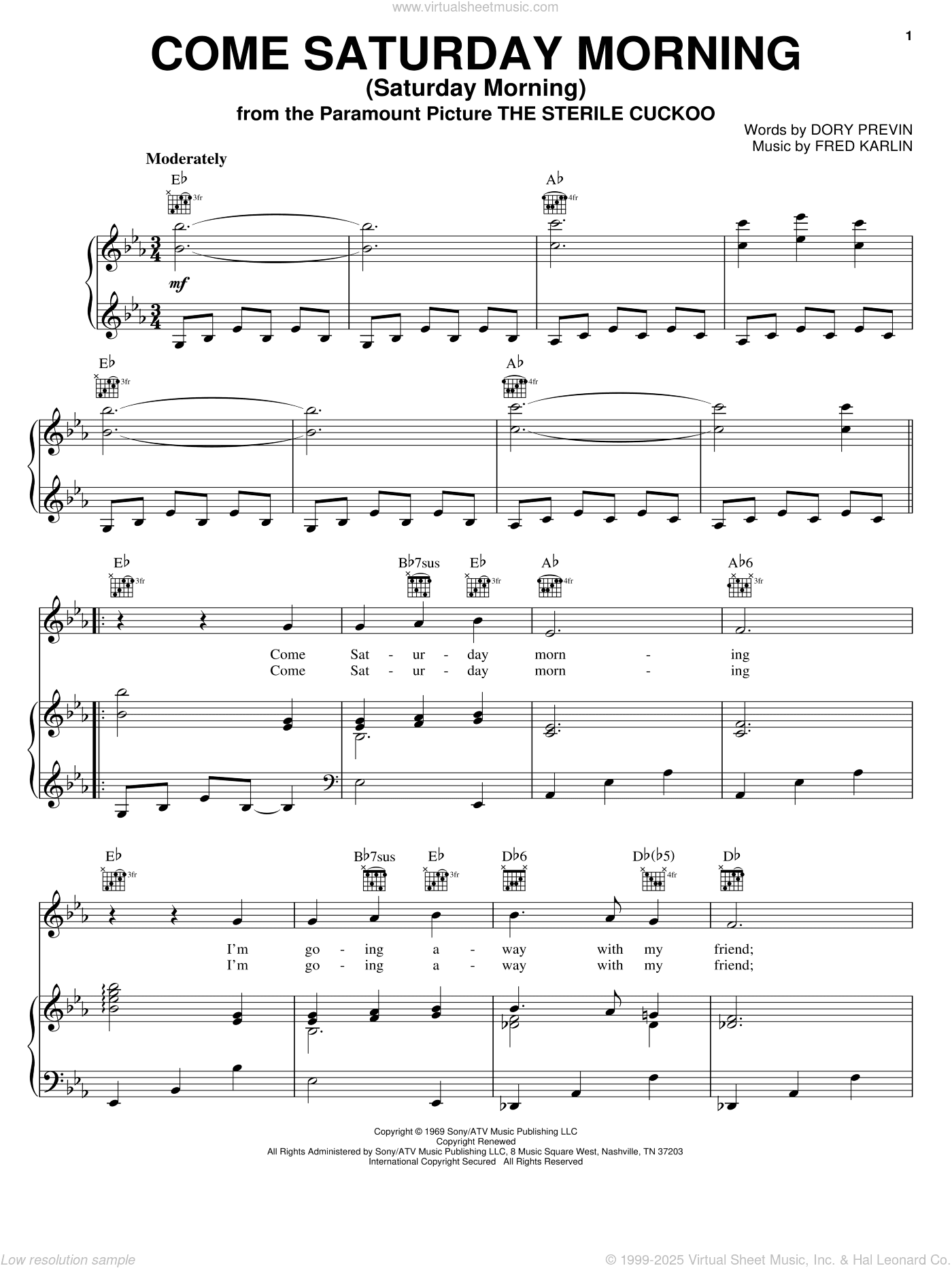 Come Saturday Morning (Saturday Morning)