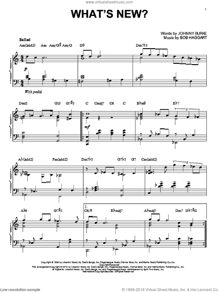 What's New? [Jazz version] (arr. Brent Edstrom)