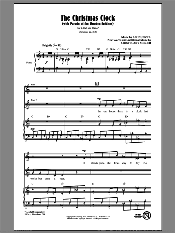 The Christmas Clock (with Parade Of The Wooden Soldiers) (arr. Cristi Cary Miller)