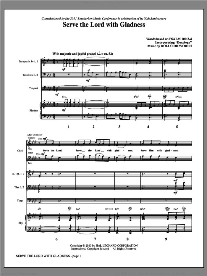 Serve the Lord with Gladness (COMPLETE)