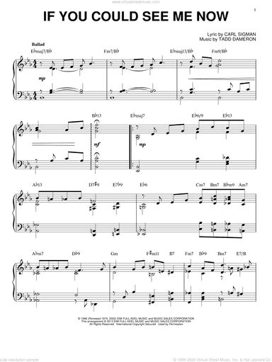 If You Could See Me Now [Jazz version] (arr. Brent Edstrom)