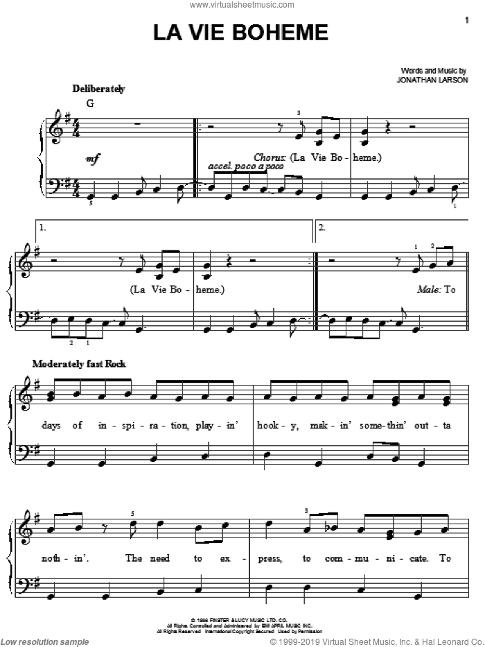 La Vie Boheme (from Rent)