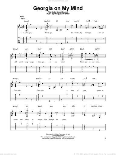 Georgia On My Mind, (intermediate)