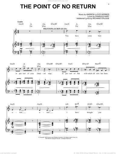 The Point Of No Return (from The Phantom Of The Opera)