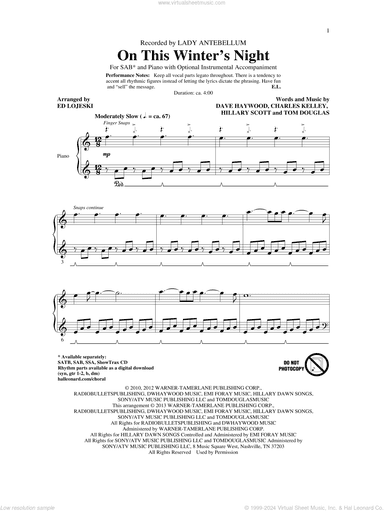 On This Winter's Night (arr. Ed Lojeski)