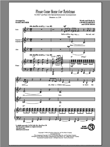 Please Come Home For Christmas (arr. Mark Brymer)