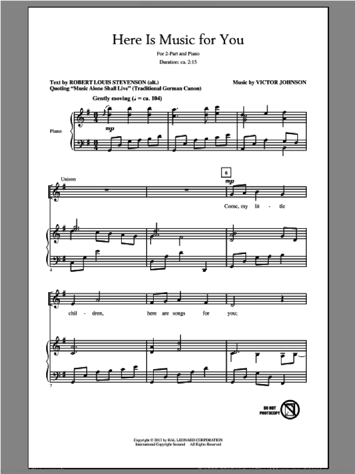 Here Is Music For You