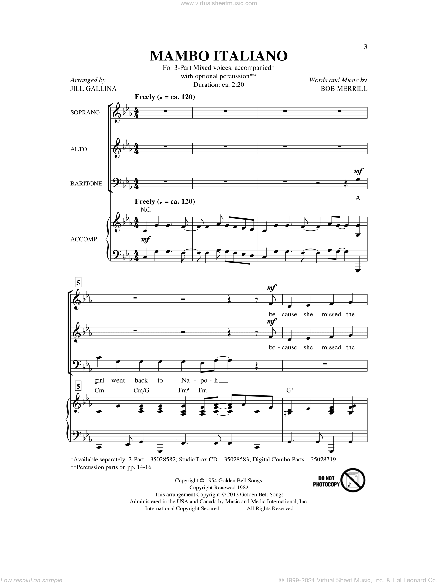 Mambo Italiano (arr. Jill Gallina)