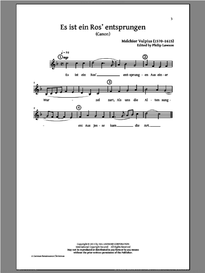 A German Renaissance Christmas (Choral Collection)