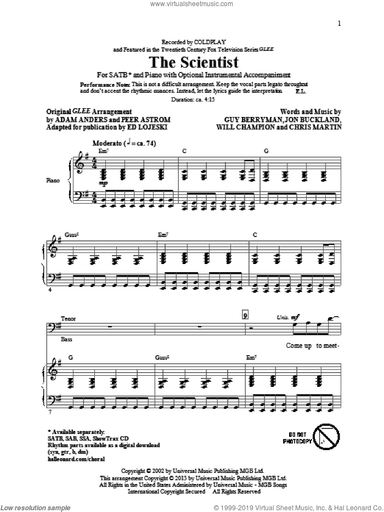 The Scientist (arr. Ed Lojeski)