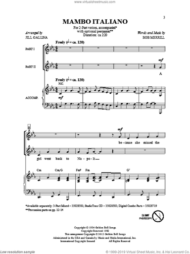 Mambo Italiano (arr. Jill Gallina)