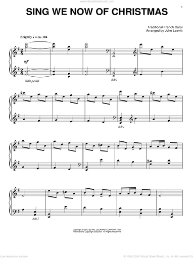 Sing We Now Of Christmas