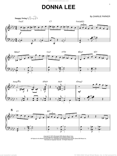 Donna Lee (arr. Brent Edstrom)