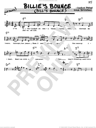 Billie's Bounce (Bill's Bounce)