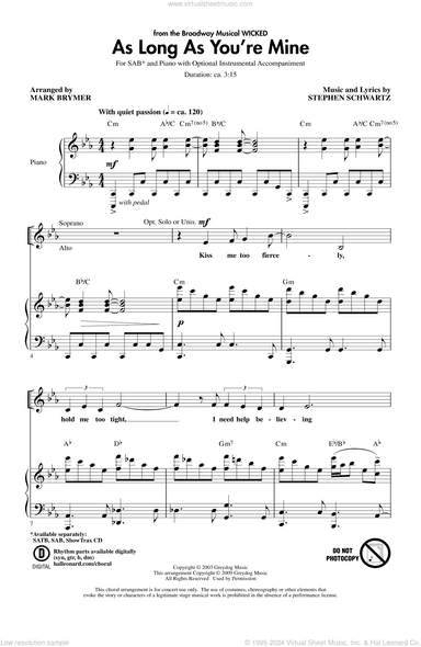 As Long As You're Mine (from Wicked)