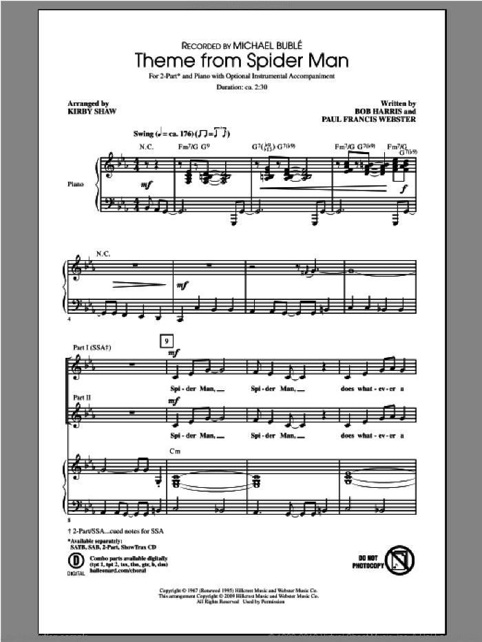 Theme From Spider-Man (arr. Kirby Shaw)