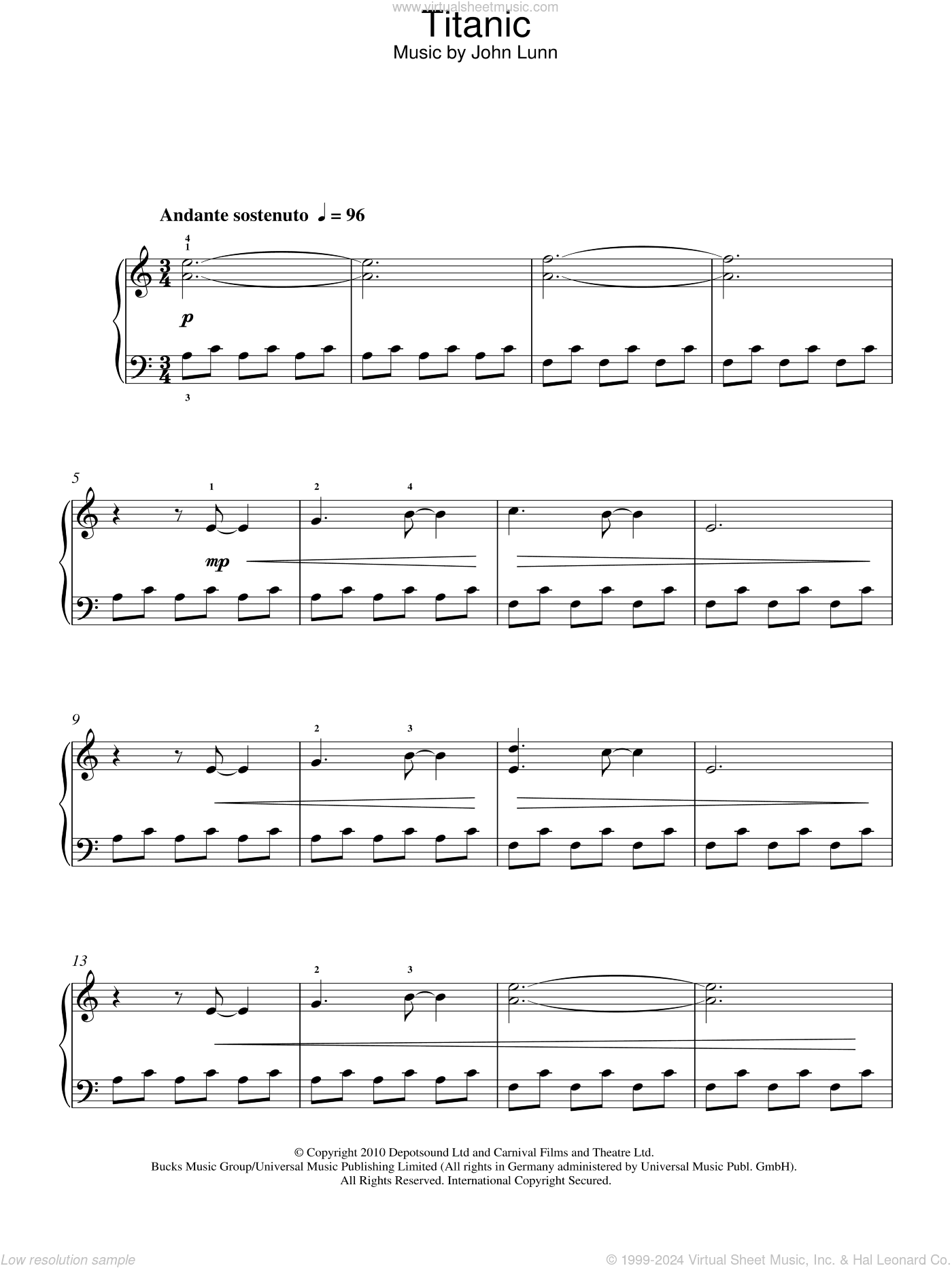 Titanic (from Downton Abbey), (easy)