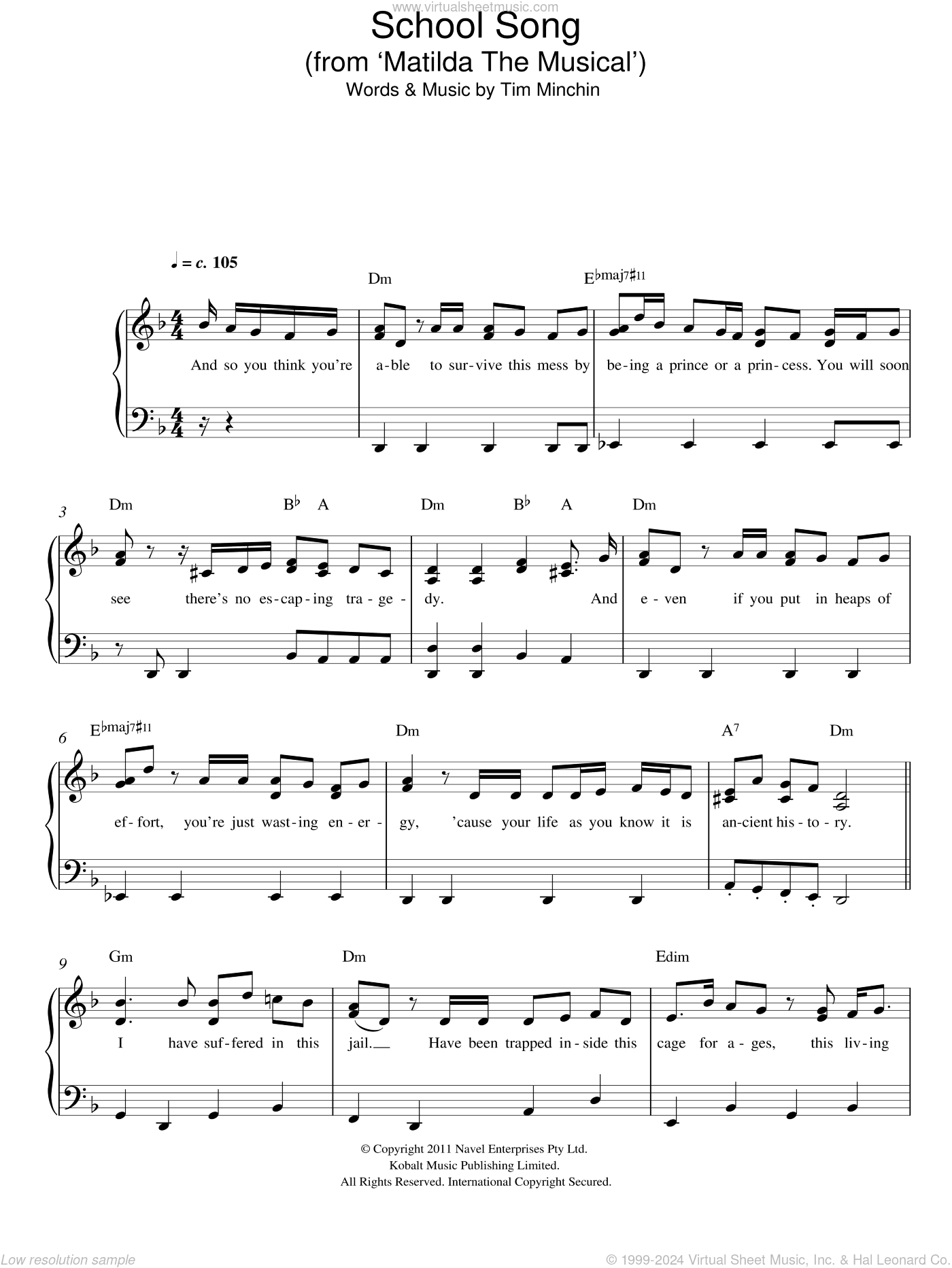 School Song (From 'Matilda The Musical')