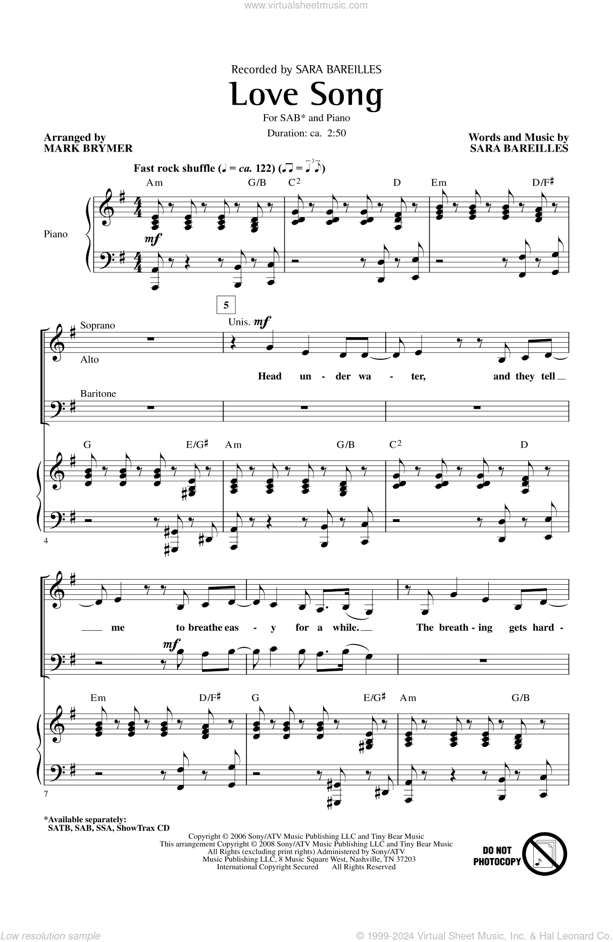 Love Song (arr. Mark Brymer)