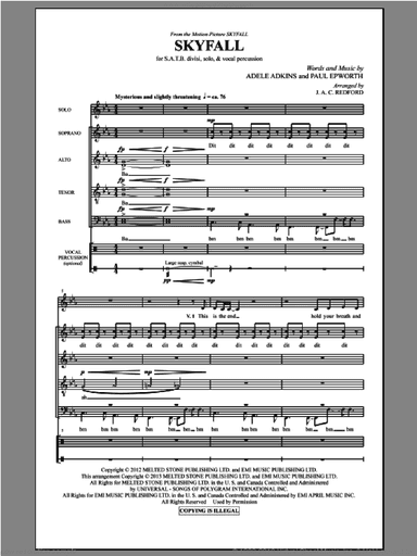 Skyfall (arr. J.A.C. Redford)
