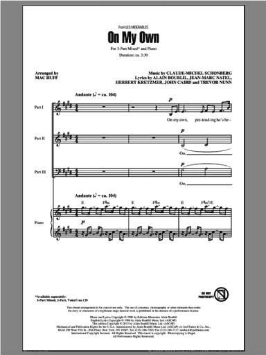 On My Own (from Les Miserables) (arr. Mac Huff)