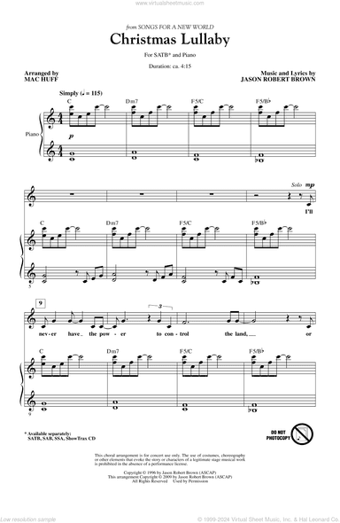 Christmas Lullaby (from Songs for a New World) (arr. Mac Huff)