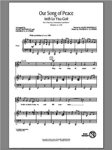 Our Song of Peace (with Lo Yisa Goi)
