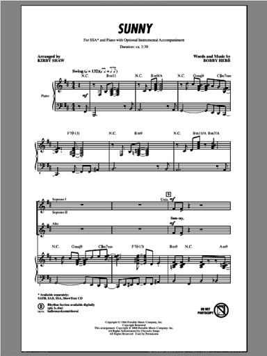 Sunny (arr. Kirby Shaw)