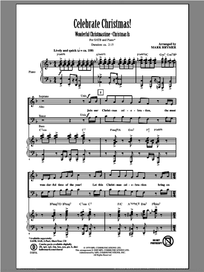 Celebrate Christmas! (Medley)