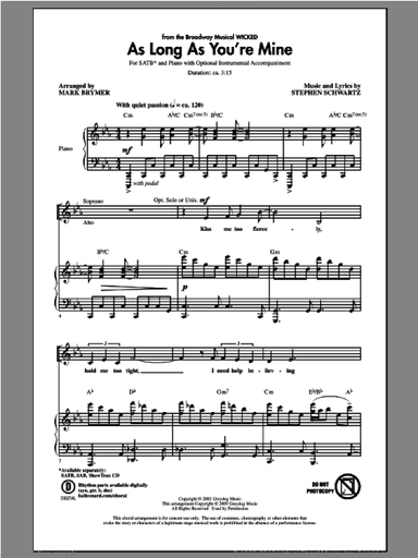 As Long As You're Mine (from Wicked)