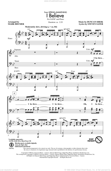 I Believe (from Spring Awakening)