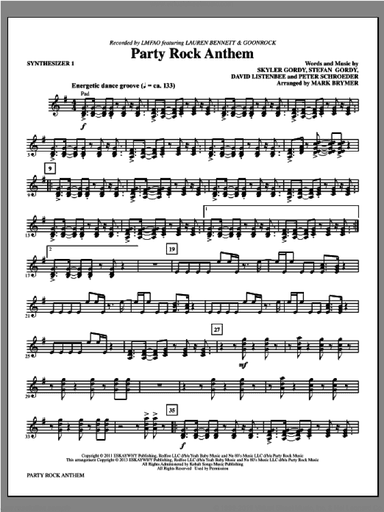Party Rock Anthem (complete set of parts)