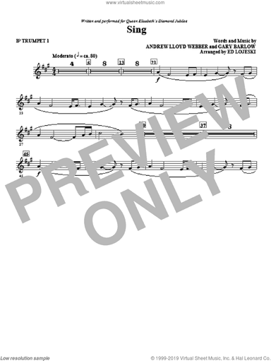 Sing (Queen Elizabeth Diamond Jubilee) (complete set of parts)