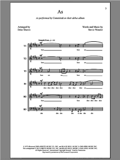 As (arr. Deke Sharon)