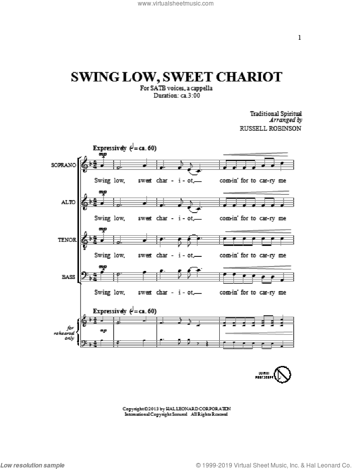 Swing Low, Sweet Chariot