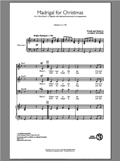 Madrigal For Christmas