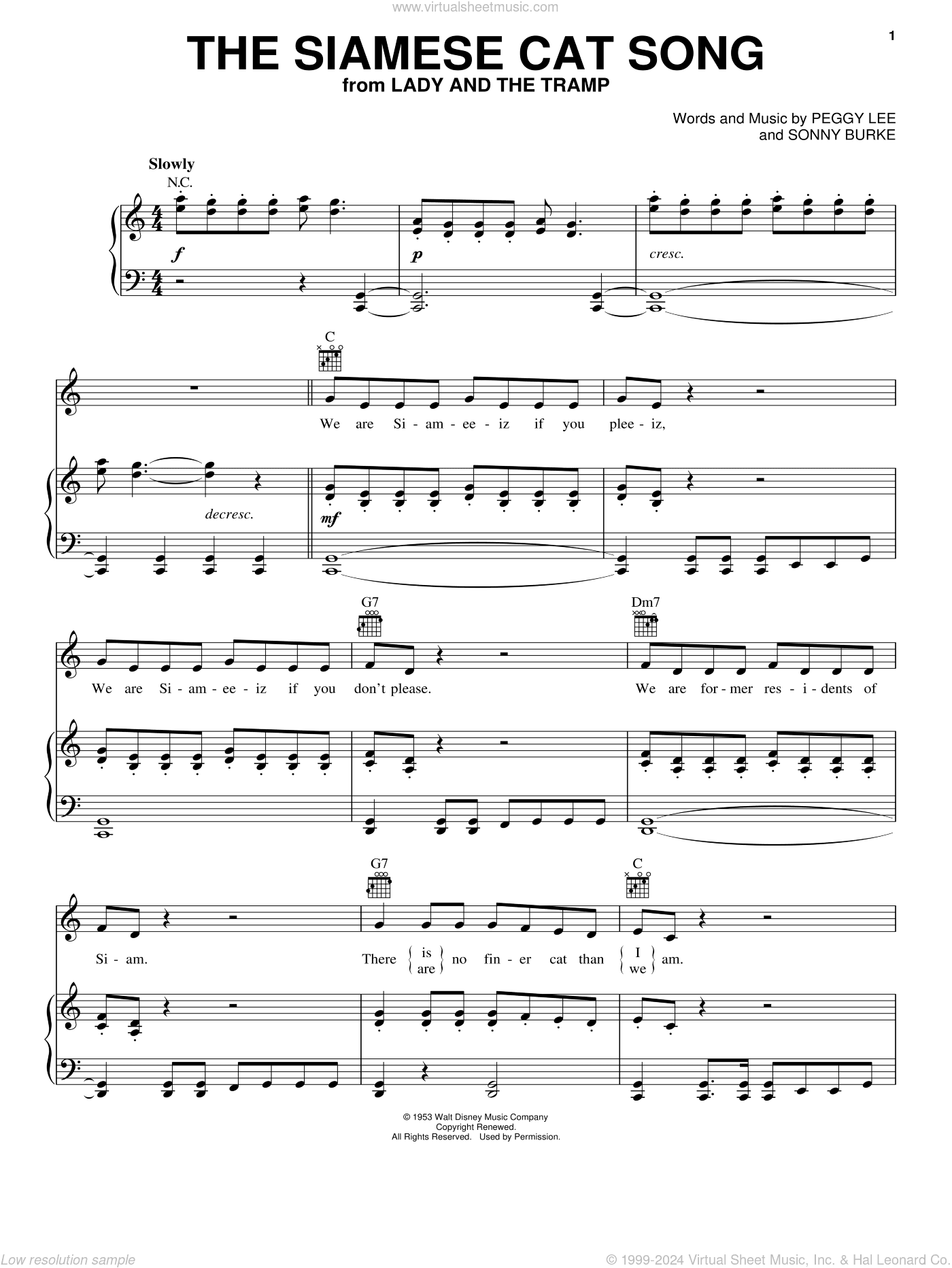 The Siamese Cat Song (from Lady And The Tramp)