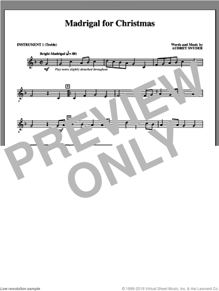 Madrigal for Christmas (complete set of parts)